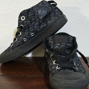 Converse Kids Size 3 Black High-Top Sneakers